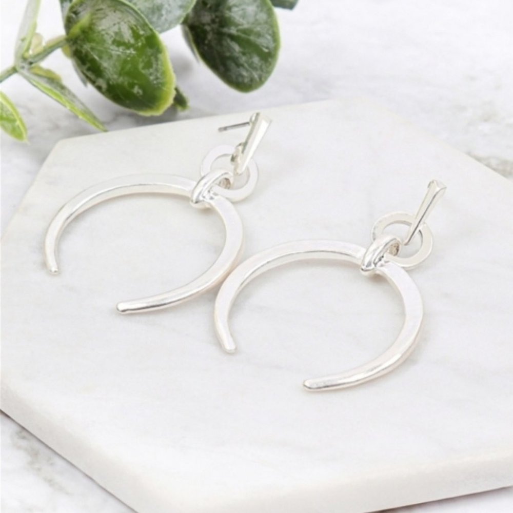 58866   Crescent Moon Earrings